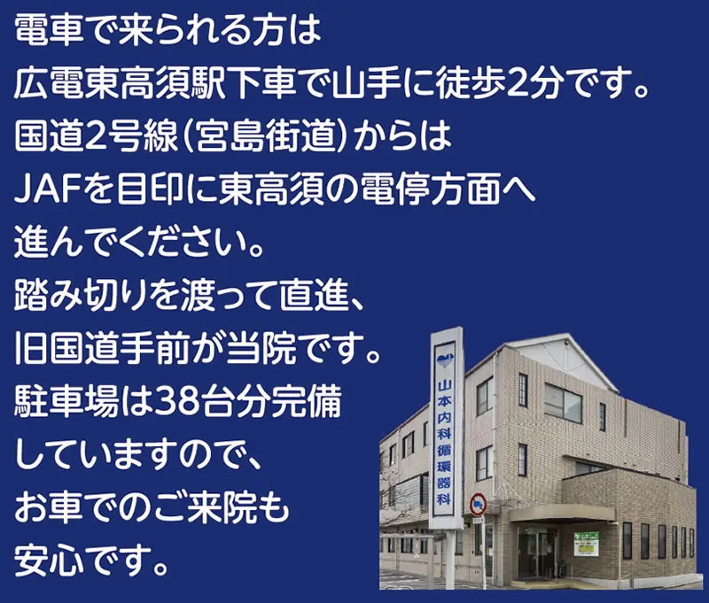 山本内科循環器科へのアクセス方法